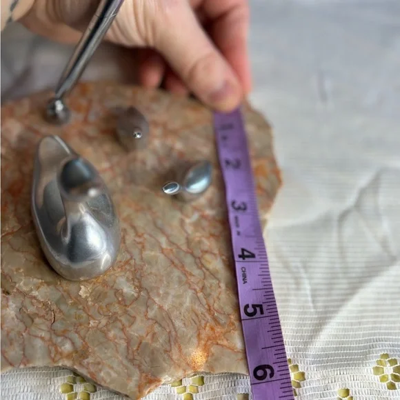 Vintage Hoselton Silver Duck Family Pen Holder - Picture 8 of 8